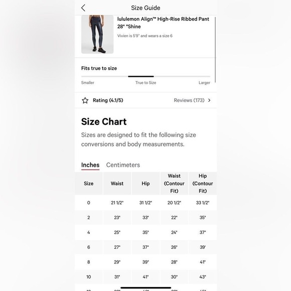 Lululemon Align High-Rise Ribbed Pant 28" Shine size 2 NWT Foil Black Night - Picture 6 of 7